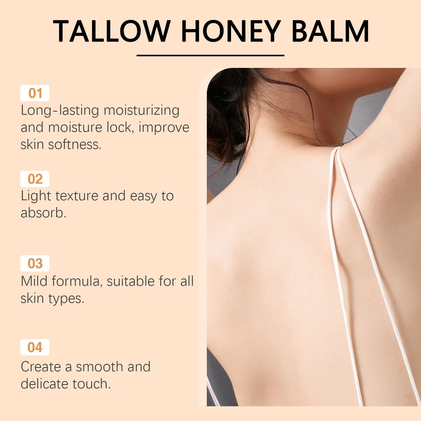 Tallow Honey Cream – Intense Hydration & Skin Glow Moisturizer for Face & Body