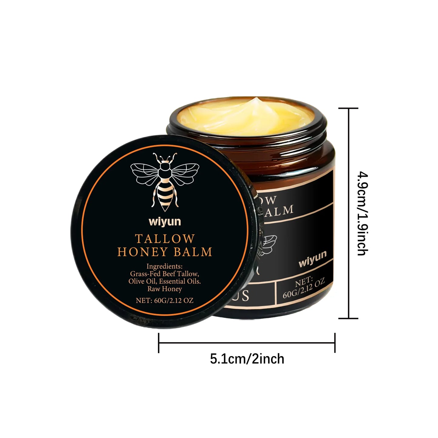 Tallow Honey Cream – Intense Hydration & Skin Glow Moisturizer for Face & Body